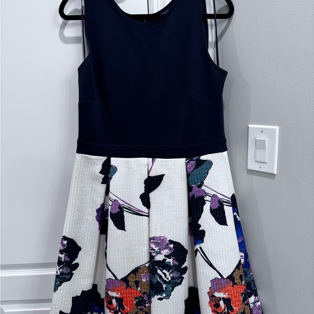 Gabby Skye Navy and Floral Dress